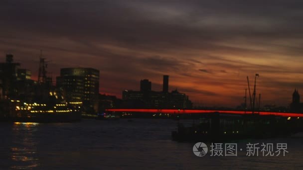 刚下山的伦敦城市景观视频