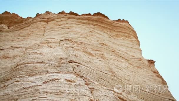 在以色列的沙漠岩石形成素材库视频