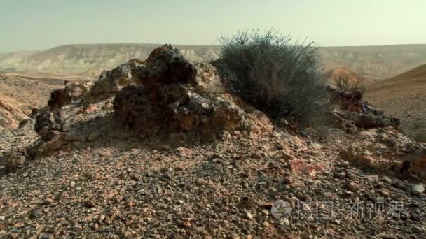 在以色列的岩石沙漠风景素材库视频