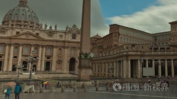 随时间推移梵蒂冈广场视频