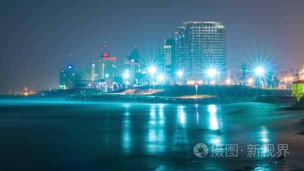 晚上到白天沿海城市上空