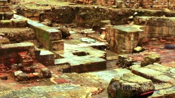 亚基帕宫殿的废墟视频
