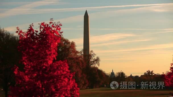 华盛顿纪念碑在华盛顿特区视频