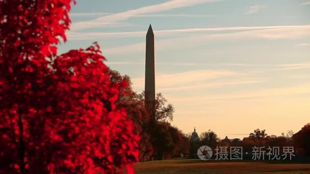 华盛顿纪念碑在华盛顿特区视频