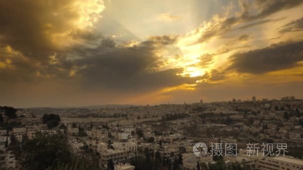 耶路撒冷的落日视频