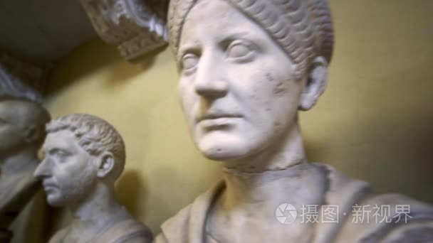 梵蒂冈的头部和肩部雕塑视频