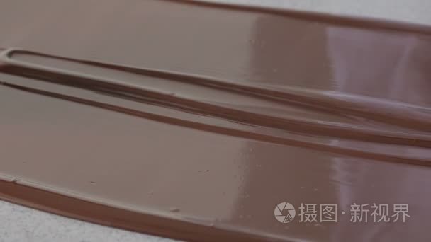 钢化玻璃的巧克力流