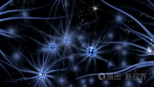 大脑的冲动。神经元系统。人体解剖学。大脑的工作。传输脉冲和生成信息