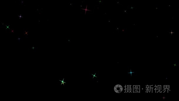 大颗闪亮星星背景视频