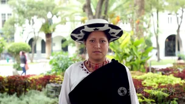 人脸厄瓜多尔古罗女人肖像远视频