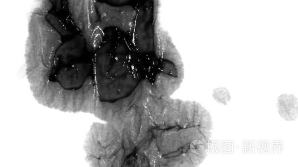 滴墨水在纸上视频