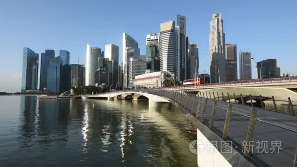 新加坡市日出视图视频
