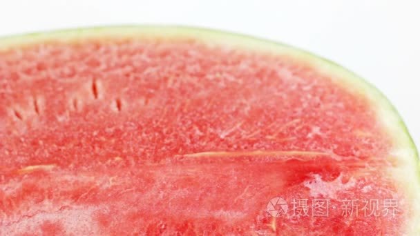 Sweet watermelon isolated on white background  Dolly shot