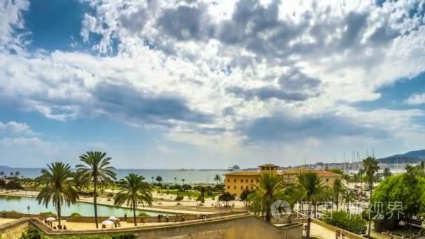 Timelapse with the view of the beach of Plama de Mallorca