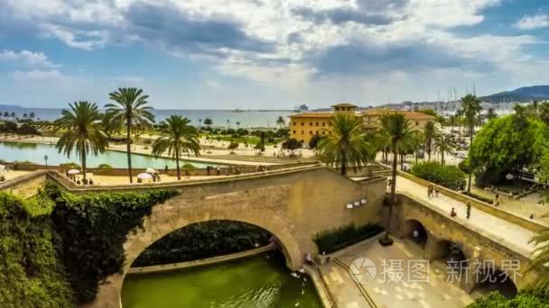 Timelapse with the view of the beach of Plama de Mallorca