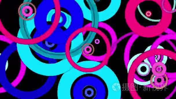 与紫色的圆圈抽象背景视频