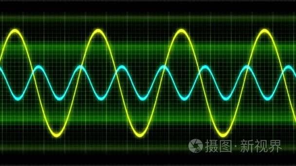 无缝循环动画波形正弦波短视频