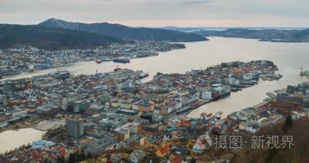 峡湾落日视频