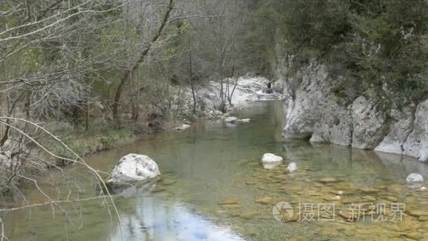 山区河流和大瀑布视频