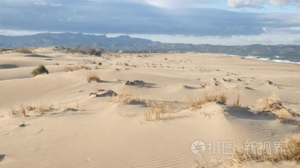 在非洲沙漠的沙尘暴景观视频