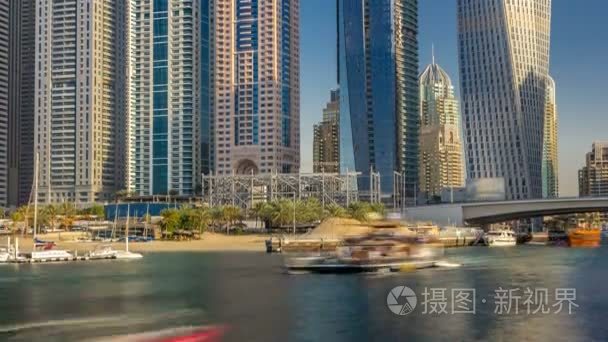 close up view of dubai marina tallest towers in dubai at day tim