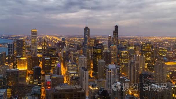 从高处芝加哥的视图视频