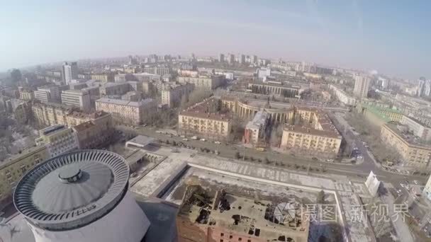 Aerial view of Volgograd city, Russia