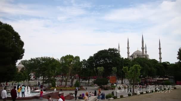 方尖碑和蓝色清真寺伊斯坦布尔