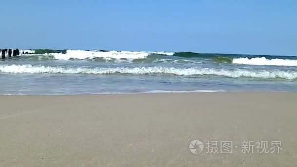 在波兰波罗的海海滩视频