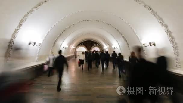 莫斯科地铁站平台视频