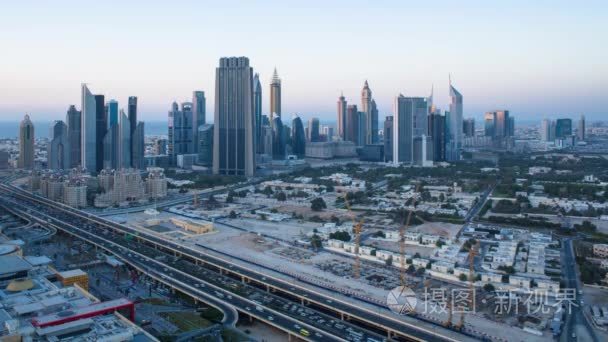 迪拜交通和高层建筑视频