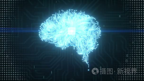 Brain CPU chip, grow artificial intelligence视频