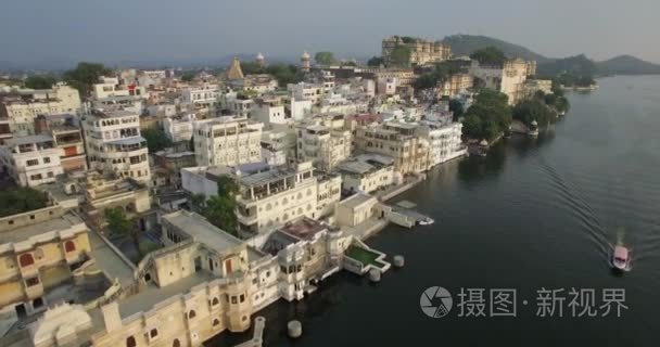 皮丘拉湖和乌代浦市宫视频