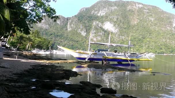 在清晨湾妮岛海岸视频