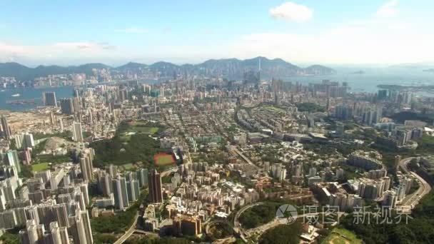 香港，九龙天际鸟瞰图