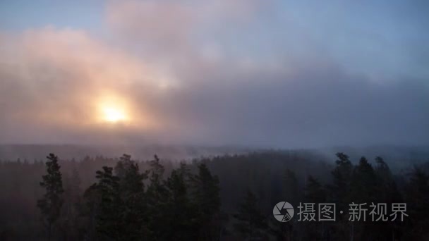 时间流逝日出视频