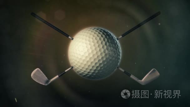 高尔夫球在史诗般的照明视频