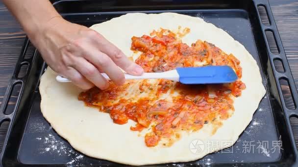 厨师石膏糕点比萨视频