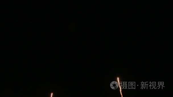 美丽的日本烟花在夜空中视频