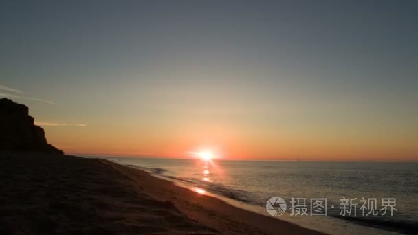 景观的海上日出视频