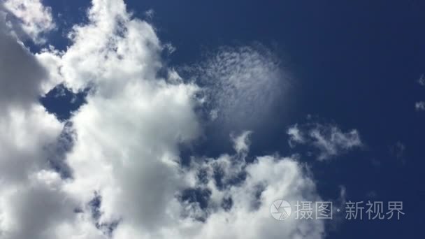 夏季的天空和云视频