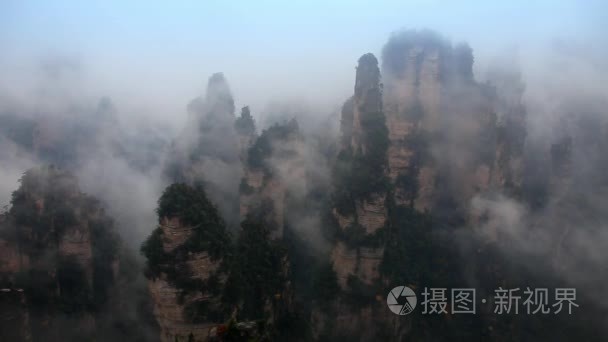 从中国的最高点的华山山脉全景视频