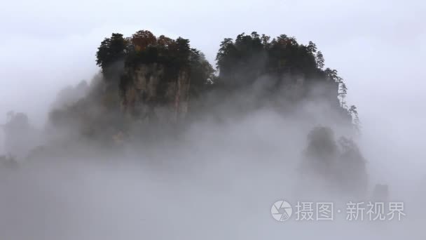 从中国的最高点的华山山脉全景视频