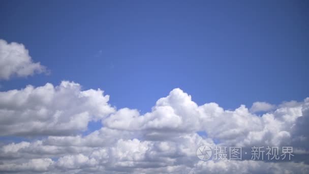 空中的天空和云彩背景视频
