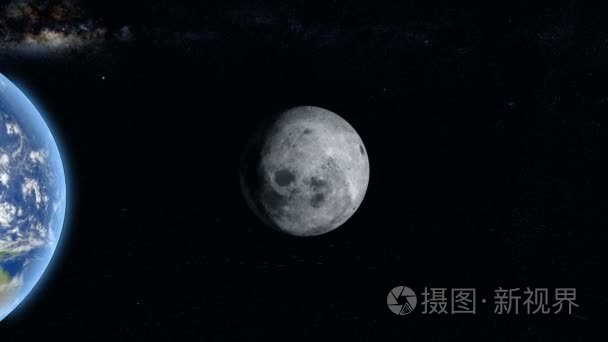 太阳被月亮的日食。现实 4 k 动画