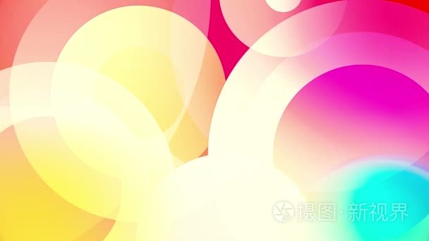 colorful circles and squares video background glassy and transpa