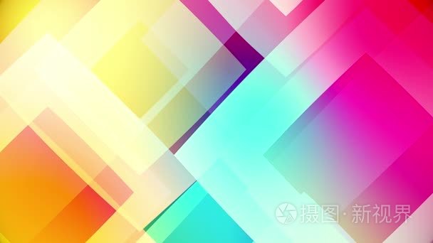 colorful circles and squares video background glassy and transpa