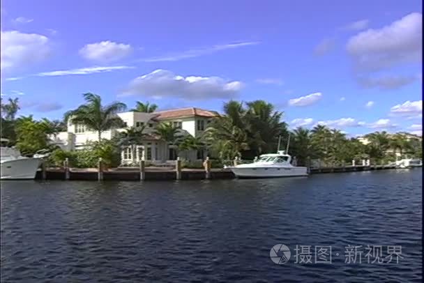 佛罗里达州劳德代尔堡运河视频