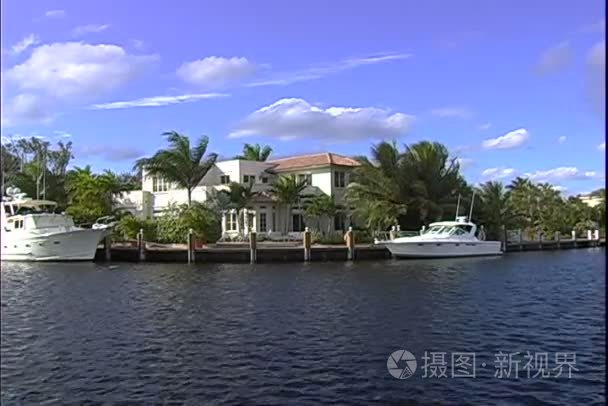 佛罗里达州劳德代尔堡运河视频
