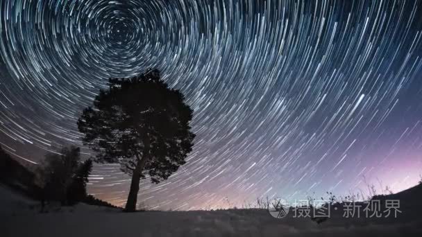 满天星斗的天空步道视频